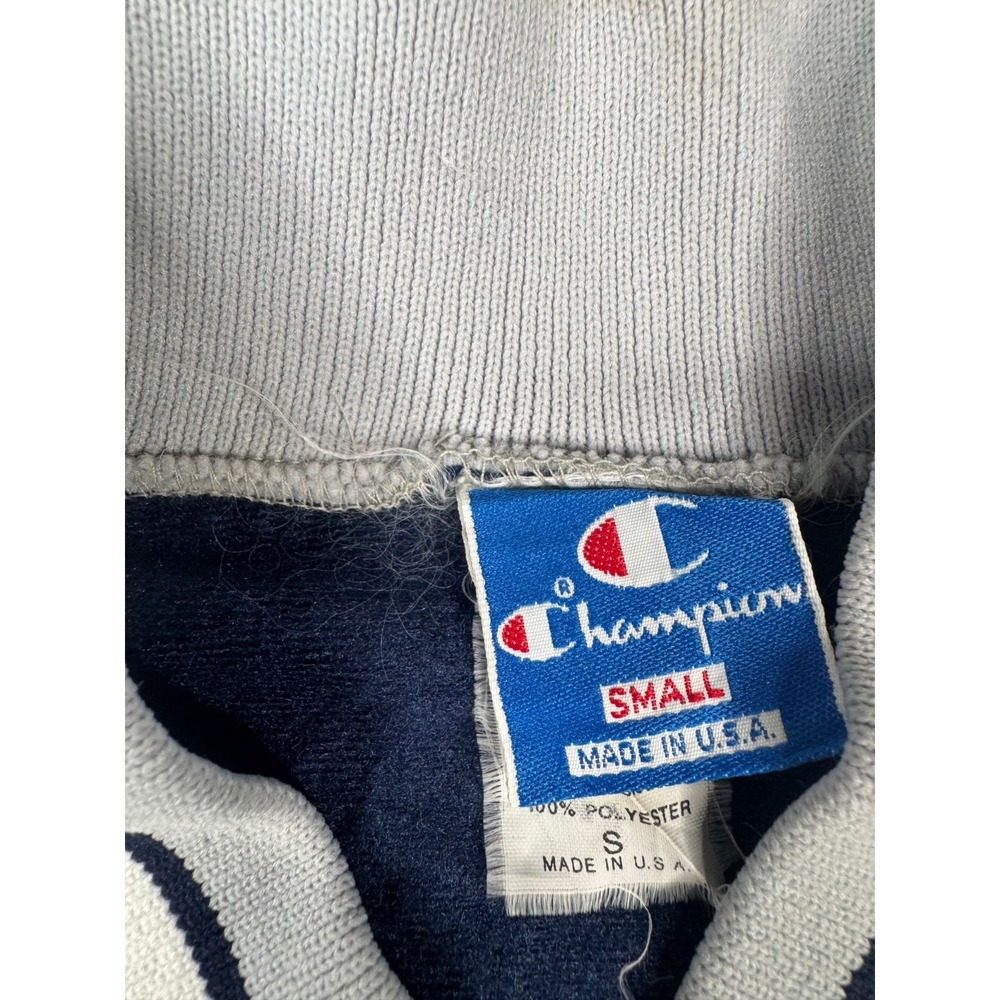 Vintage Champion USA V-Neck Pullover Windbreaker Navy White Trim Size Small 90s - Picture 4 of 16